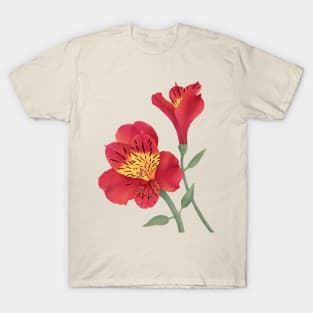 Vintage Lily Flower T-Shirt